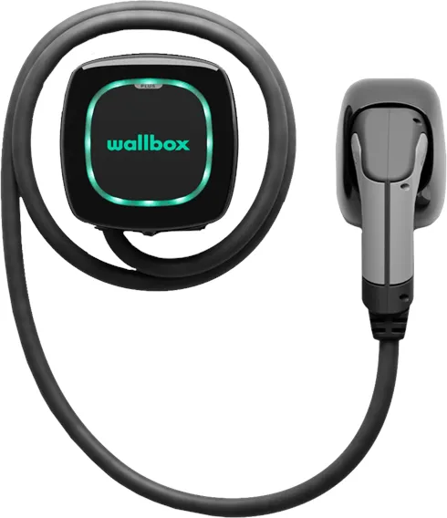 Wallbox Pulsar Plus Ladestation mit Wi-Fi, 22 kW, 5 Meter, Typ 2, Schwarz