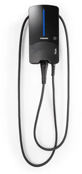Webasto Pure Ladestation 11 kW Typ 2 Black Edition mit 4,5 m Kabel - Integrierter RCD-DD Gleichstromschutzrelais
